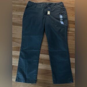 LEE size 14S Straight Fit Chinos. (Dark GRAY or KHAKI?). NWT!